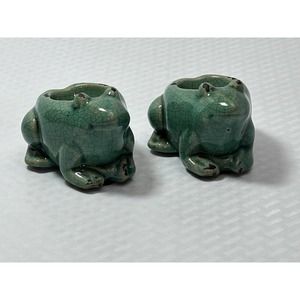 2 Frog Tealight Candle Holders